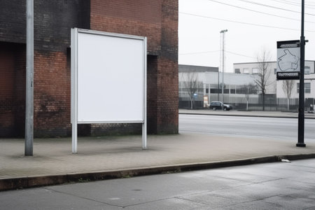 Vertical blank billboard on a street in the city. Mock upの素材