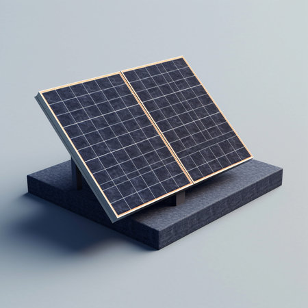 Solar panel. 3D illustration. 3D CG. High resolution.の素材