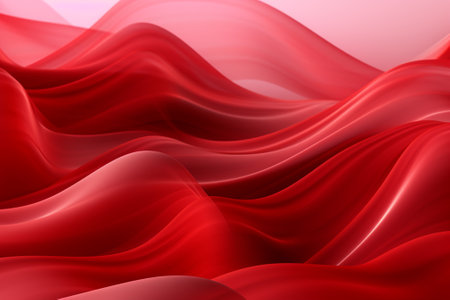 abstract red background with smooth lines in it. 3d renderingの素材