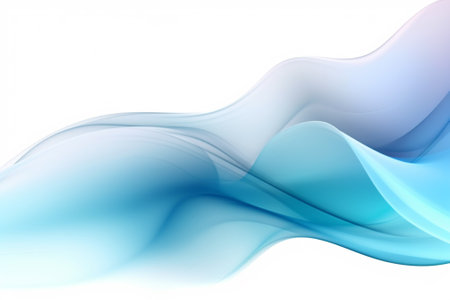 abstract blue background with smooth lines, futuristic wavy art illustrationの素材