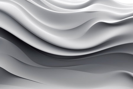 Abstract background of wavy fabric. 3d rendering, 3d illustration.の素材