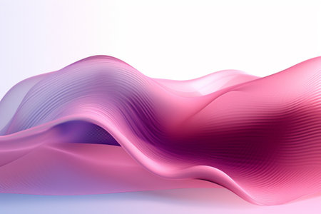 Abstract background with smooth wavy lines. 3d rendering, 3d illustration.の素材