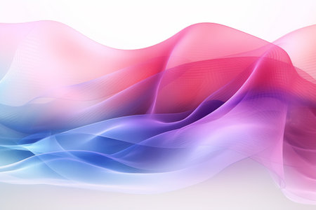 abstract background with smooth lines in pink, blue and purple colorsの素材