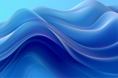 abstract blue background with smooth wavy lines, vector art illustrationの素材