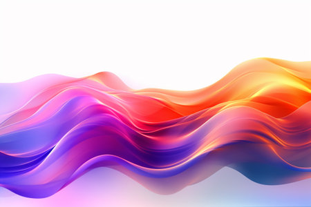 abstract background with colorful smooth wavy lines. Vector illustration.の素材
