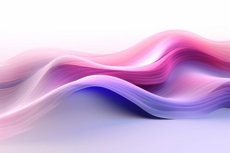 abstract background with smooth wavy lines in pink and purple colorsの素材
