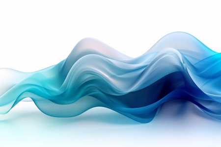 abstract blue wavy background. 3d rendering, 3d illustration.の素材