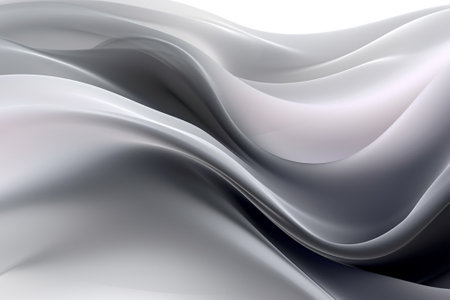 abstract background with smooth wavy lines in black and white colorsの素材