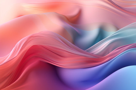 abstract colorful background with smooth wavy lines in pink and blue colorsの素材