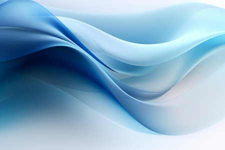abstract background with smooth lines in blue colors, 3d renderの素材