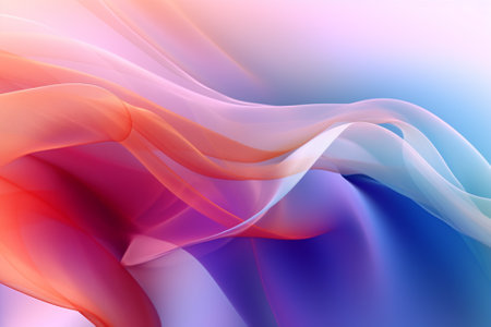 abstract background with smooth lines in pink, blue and purple colorsの素材