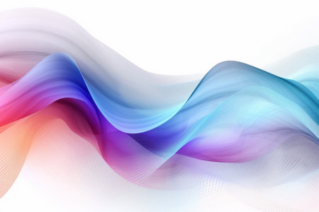 abstract colorful background with smooth lines, futuristic wavy illustration.の素材