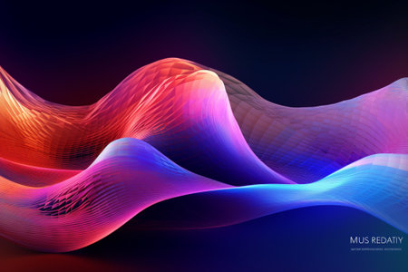 Abstract background with dynamic waves. Vector illustration. Eps 10. Colorful mesh.の素材