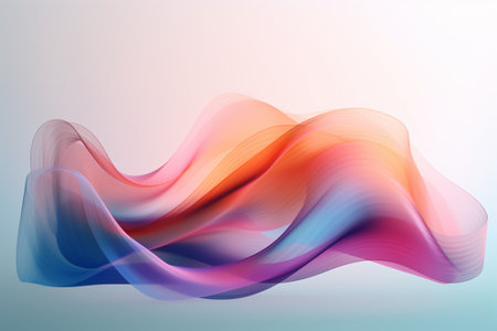 abstract colorful background with smooth lines, futuristic wavy vector illustrationの素材