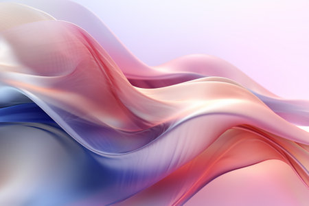 abstract background with smooth lines in pink and blue colors, 3d renderの素材