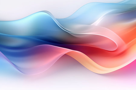 abstract colorful background with smooth wavy lines. Vector illustration.の素材