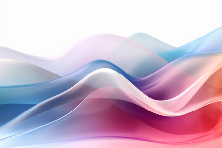 abstract colorful background with smooth wavy lines, 3d renderの素材