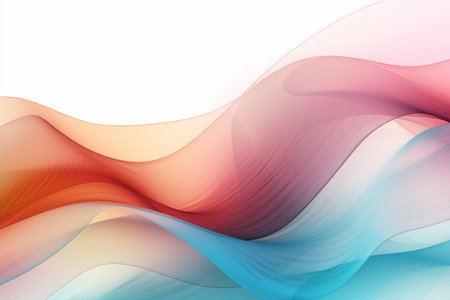 abstract background with smooth lines in blue, orange and pink colorsの素材