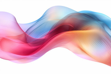 abstract background with a glowing wavy pattern, computer generated imagesの素材