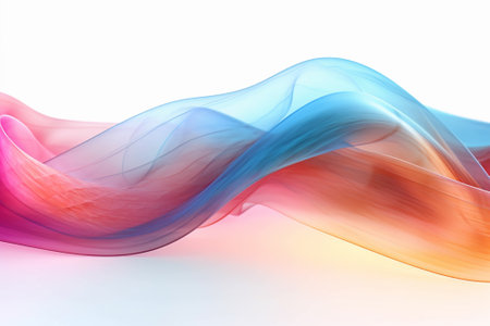 abstract background with a glowing abstract waves, 3d render illustrationの素材