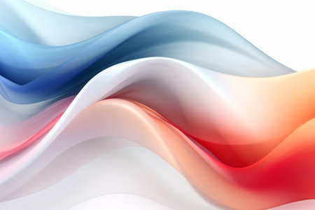 abstract background with smooth lines in red, orange and blue colorsの素材