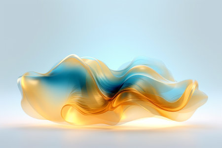 3d rendering, abstract background, futuristic wavy shape, computer generated imagesの素材