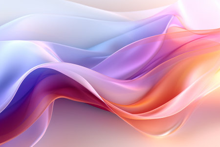 abstract background with smooth lines in pink and blue colors, 3d renderの素材