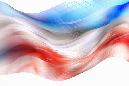abstract background with smooth lines in red, blue and white colorsの素材