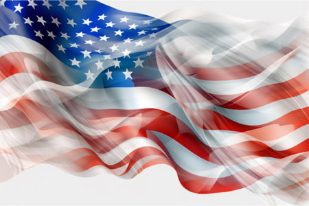 American Flag, United States of America flag background. Vector illustration.の素材