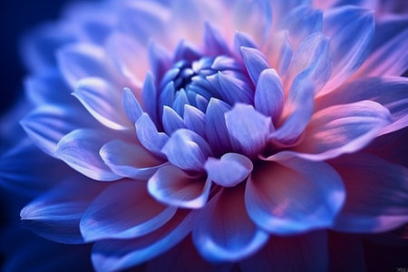 Beautiful purple dahlia flower macro photo. Floral backgroundの素材