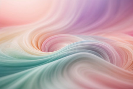 abstract background with smooth lines in pink, blue and green colorsの素材