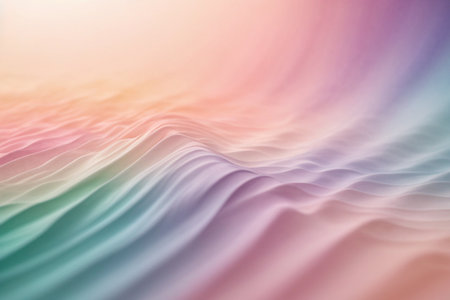abstract colorful background with smooth wavy lines and waves in waterの素材