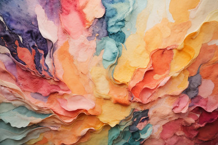 colorful abstract background from watercolors of different colors and sizesの素材