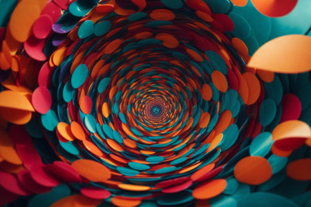 Abstract colorful spiral background. Colorful spiral pattern. 3d renderingの素材