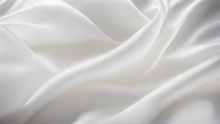 Smooth elegant white silk or satin texture can use as wedding background. Luxurious background designの素材