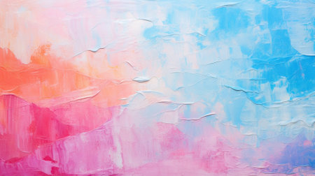 Painting close up of abstract colorful brushstrokes as background textureの素材