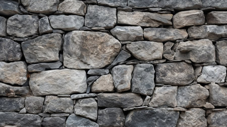 Background of stone wall texture. Closeup of stone wall background.の素材