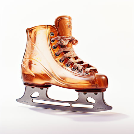 Figure skates isolated on a white background. 3d illustration.の素材