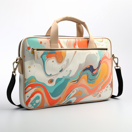 Fashionable women's handbag on a white background. 3d rendering.の素材