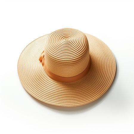 Straw hat isolated on a white background. 3d illustration.の素材