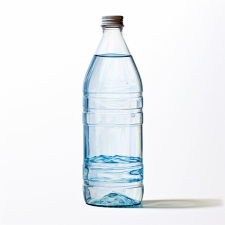 bottle of water isolated on a white background. studio shot.の素材