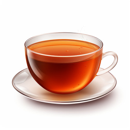 Cup of tea isolated on white background. Eps 10 vector file.の素材
