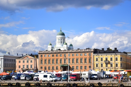 view of Helsinki from the seaのeditorial素材