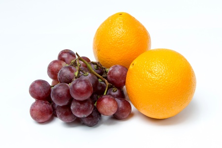 grape and orangesの写真素材