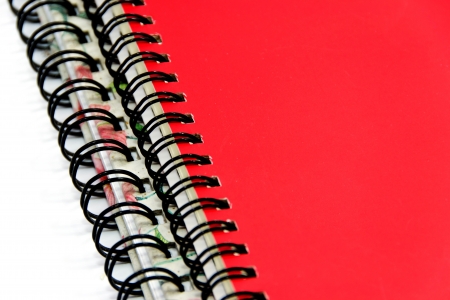 red book on white backgroundの写真素材