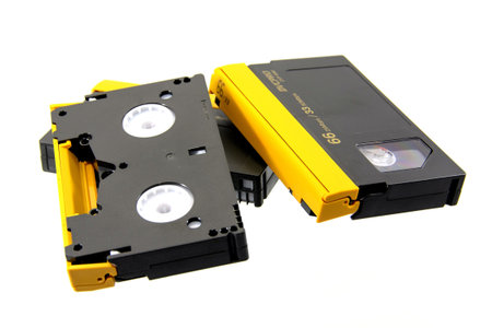 DVCPRO video cassette on white background