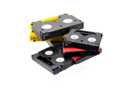 DVCPRO video cassette on white background