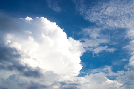 blue sky with cloudsの写真素材