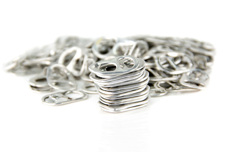 ring pull aluminum of canの写真素材