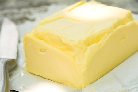 butter on paperの写真素材